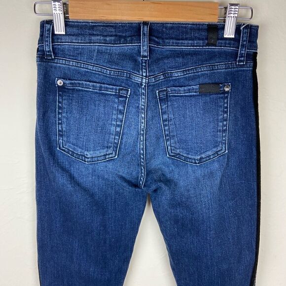 7 For All Mankind B(air) Authentic Stripe Ankle Skinny Jeans - Picture 7 of 8
